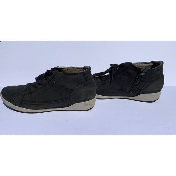 Dansko Onyx Lace Up Zip Nubuck Athletic Shoes Black 4713362300 Womens 38 US 7.5 - Picture 2 of 6